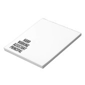 Bloc-note Principal adjoint de travail (Tourné)