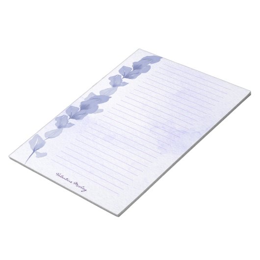 Bloc-note Printable Lavender Lined Paper – Personalized (Incliné)