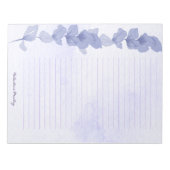 Bloc-note Printable Lavender Lined Paper – Personalized (Devant)