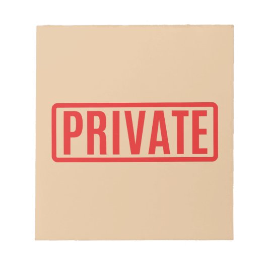 Bloc-note privé (Devant)