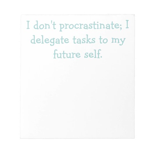 Bloc-note Procrastination (Devant)