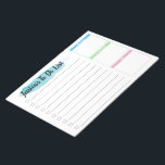 Bloc-note Productivité personnalisée À faire la liste aquare<br><div class="desc">Présentez notre Bloc-notes de productivité personnalisée, conçu pour vous aider à rester organisé et maximiser votre productivité. Ce bloc-notes combine la beauté des illustrations d'aquarelle avec l'efficacité d'une liste stratégique à faire. Basé sur des concepts de productivité, notre bloc-notes offre un système simple mais puissant pour organiser vos tâches et...</div>