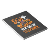 Bloc-note Prof enseignant de 4e année Halloween Fab-BOO-Lous (Incliné)