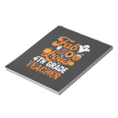 Bloc-note Prof enseignant de 4e année Halloween Fab-BOO-Lous (Tourné)