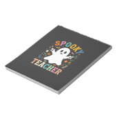 Bloc-note Prof Enseignant Fantôme Mignon Halloween Design_1 (Tourné)
