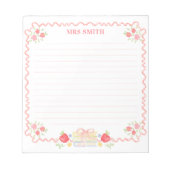 Bloc-note Professeur | Crest scolaire | Monogramme (Devant)