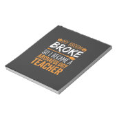 Bloc-note Professeur d'archéologie Balai d'Halloween cassé (Tourné)