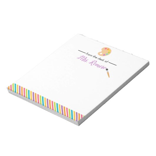 Bloc-note Professeur d'art Peinture Artiste Palette Papeteri (Tourné)