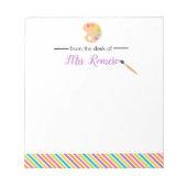 Bloc-note Professeur d'art Peinture Artiste Palette Papeteri (Devant)