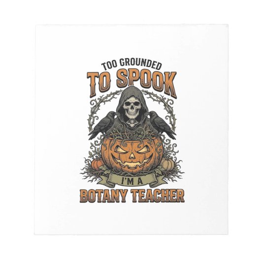 Bloc-note Professeur de botanique Halloween Gravure vintage  (Devant)
