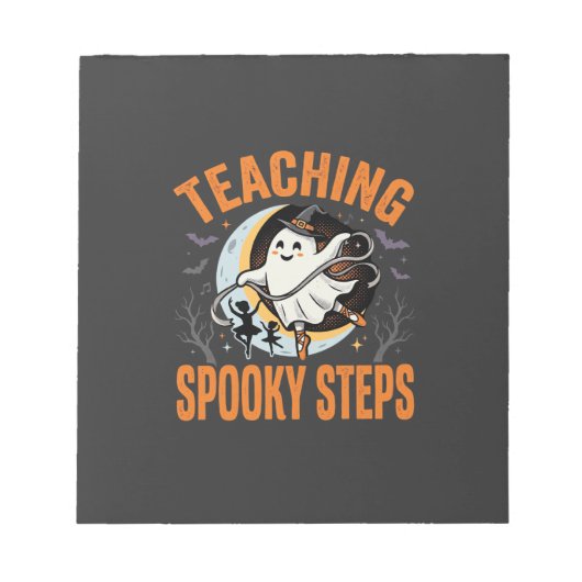 Bloc-note Professeur de danse Halloween Pas effrayants (Devant)