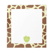 Bloc-note Professeur de Giraffe de Pomme verte (Devant)