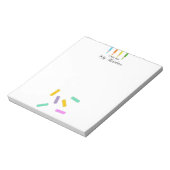 Bloc-note Professeur de maternelle Colorful Crayons et Nuddl (Tourné)