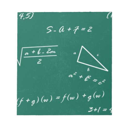 Bloc-note professeur de mathématiques algebra geek (Devant)