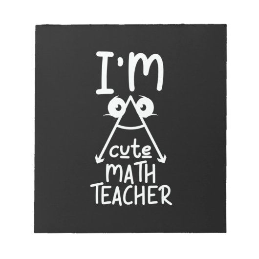 Bloc-note Professeur de mathématiques Je suis enseignant de (Devant)