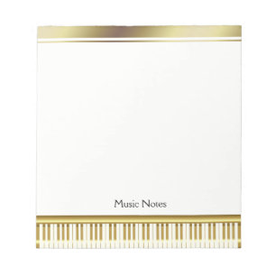 Bloc-note Professeur de Musique Or Piano Clavier Musicien DJ
