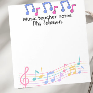 Bloc-note Professeur de musique personnalisé professeur de m