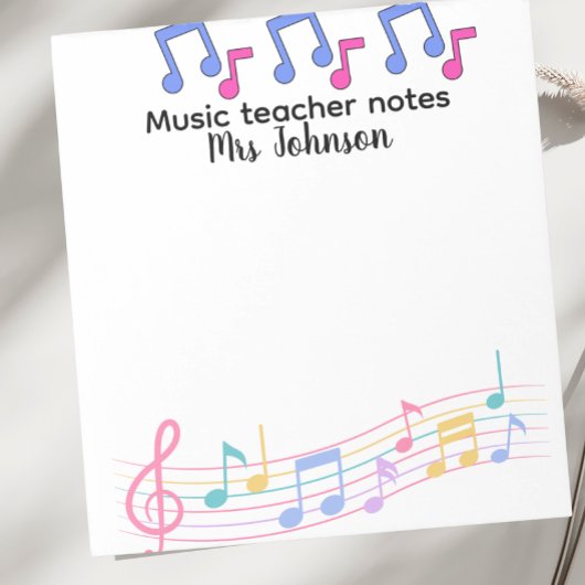 Bloc-note Professeur de musique personnalisé professeur de m