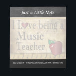 Bloc-note Professeur de musique | Style Vintage<br><div class="desc">Bloc-notes prêt à vous permettre de personnaliser. 📌 Si vous avez besoin d'une personnalisation plus poussée, cliquez sur le bouton "Cliquez pour Customiser plus loin" ou "Customiser ou modifier la conception" et utilisez notre outil de conception pour redimensionner, faire pivoter, modifier la couleur du texte, ajouter du texte et bien...</div>