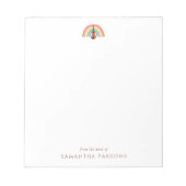 Bloc-note Professeur de musique violon arc-en-ciel (Devant)