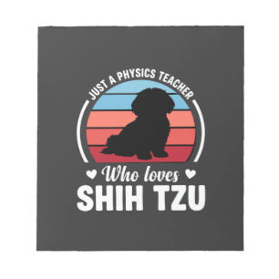 Bloc-note Professeur de physique amateur de chien Shih Tzu