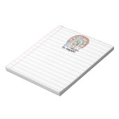 Bloc-note Professeur de sciences personnalisées Boho Rainbow (Tourné)