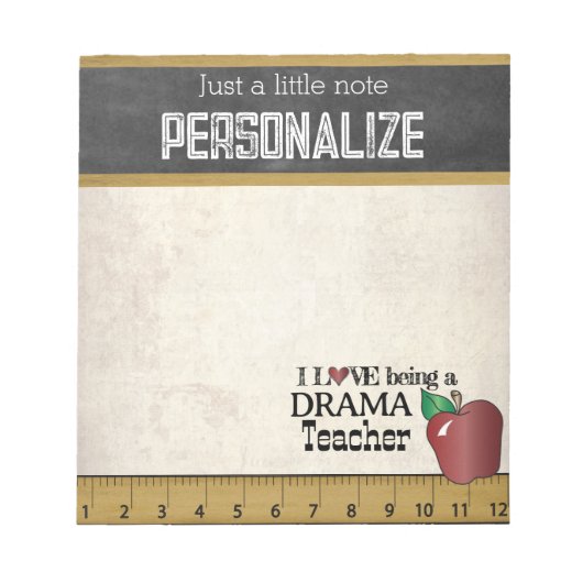 Bloc-note Professeur de Théâtre | Style Vintage (Devant)