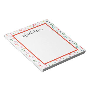Bloc-note Professeur d'école maternelle d'impression alphabe