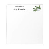 Bloc-note Professeur Du Bureau De Mignonne Aquarelle Botaniq (Devant)