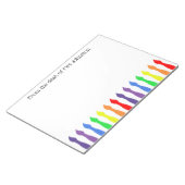 Bloc-note Professeur, du bureau de, votre nom, pinceaux d'ar (Incliné)