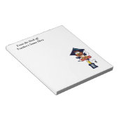 Bloc-note Professeur du bureau du nom ICI (Incliné)