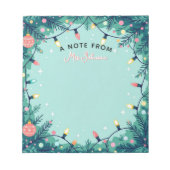 Bloc-note Professeur Lumières de Noël Vert Menthe (Devant)