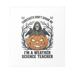Bloc-note Professeur Météo Halloween Épouvantable Faucheur C