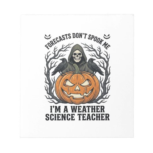 Bloc-note Professeur Météo Halloween Épouvantable Faucheur C (Devant)