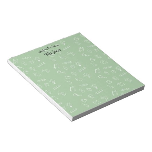 Bloc-note Professeur personnalisé (Incliné)