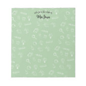 Bloc-note Professeur personnalisé (Devant)