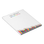 Bloc-note Professeur personnalisé Rainbow Pencil (Incliné)
