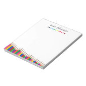 Bloc-note Professeur personnalisé Rainbow Pencil (Tourné)