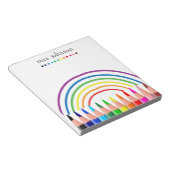 Bloc-note Professeur personnalisé Rainbow Pencil (Incliné)