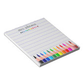 Bloc-note Professeur personnalisé Rainbow Pencil (Incliné)