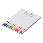 Bloc-note Professeur personnalisé Rainbow Pencil (Tourné)