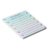 Bloc-note Professeur personnalisé Rainbow Pencil (Incliné)