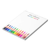 Bloc-note Professeur personnalisé Rainbow Pencil (Tourné)