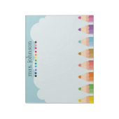 Bloc-note Professeur personnalisé Rainbow Pencil (Tourné)