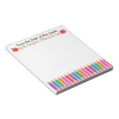 Bloc-note Professeur personnalisé Rainbow Pencil (Incliné)
