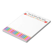 Bloc-note Professeur personnalisé Rainbow Pencil (Tourné)