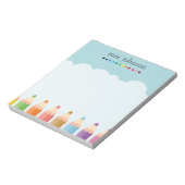 Bloc-note Professeur personnalisé Rainbow Pencil (Tourné)
