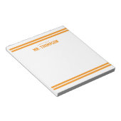 Bloc-note Professeur rayé orange École (Incliné)