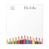 Bloc-note Professeur Retour à l'école Fin de l'année Cadeau  (Devant)