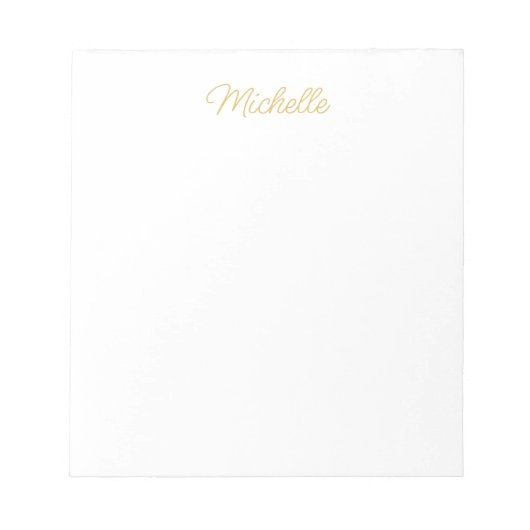 Bloc-note Professional Classical Minimalist Plain Own Name (Devant)